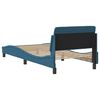 vidaXL Bedframe met hoofdeinde "Dover" fluweel blauw 90x190 cm