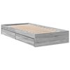 vidaXL Bedframe met lades bewerkt hout grijs sonoma eiken 100x200 cm