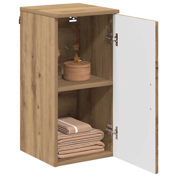 vidaXL Badkamer Kast Wandgemonteerd Artisan Eiken 30 x 31,5 x 61 cm