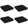 vidaXL 4-Piece Zitkussens VUGHT 4 st 100% Polyester Zwart