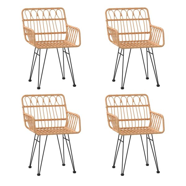 vidaXL 5-delige Tuinset poly rattan