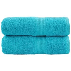 vidaXL Premium washandjes SOLUND 2 st turquoise 30x30 cm 600 g/m2