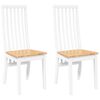 vidaXL Eetkamerstoelen 2 st massief hout rubber wit