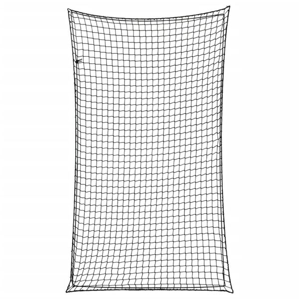 vidaXL Aanhangwagennet elastisch touw 6x3,5 m polypropeen zwart