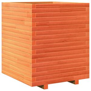 vidaXL Plantenbak 60x60x72 cm massief grenenhout wasbruin