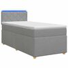vidaXL Boxspringbed met matras Lichtgrijs 80 x 200 cm Stof