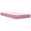 vidaXL Bedframe met matras met matras Roze 80 x 200 cm Fluweel