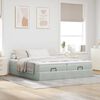 vidaXL Ottoman bed met matrassen 200x200cm fluweel lichtgrijs