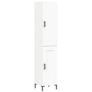 vidaXL Hoge kast 34,5x34x180 cm bewerkt hout wit