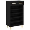 vidaXL Schoenenkast 60 x 35 x 105 cm Bewerkt hout Zwart Eiken