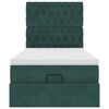 vidaXL Ottoman bed met matrassen 80x200cm fluweel donkergroen