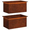 vidaXL Plantenbak met led 2 st Roestkleurig 50 x 80 x 48 cm