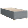 vidaXL Boxspring met matras stof lichtgrijs 90x200 cm