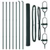 vidaXL Afrasteringspaal Groen 10 x 1,5 m (13 mm gaas) Staal en PVC