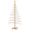 vidaXL Houten kerstboom met standaard Bruin 180 cm Bamboe