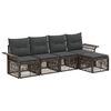 vidaXL Tuinbankenset 5 st Grijs poly rattan