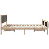 vidaXL Bedframe Bruin en donkergrijs 150 x 200 cm Massief grenenhout