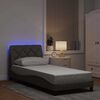vidaXL Bedframe met LED zonder matras 90x200 cm stof taupe