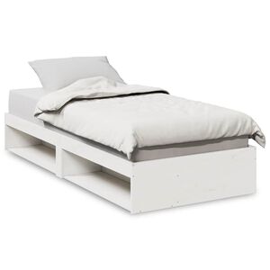 vidaXL Slaapbank zonder matras 100x200 cm massief grenenhout wit