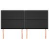 vidaXL Hoofdbord zwart 180x5x118/128 cm kunstleer