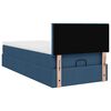 vidaXL Ottoman bed met matras en LED's 90x190cm stof blauw