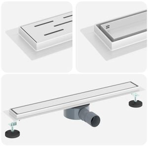 vidaXL Doucheafvoer 2-in-1 met 360&deg; Sifon Zilver 60 cm