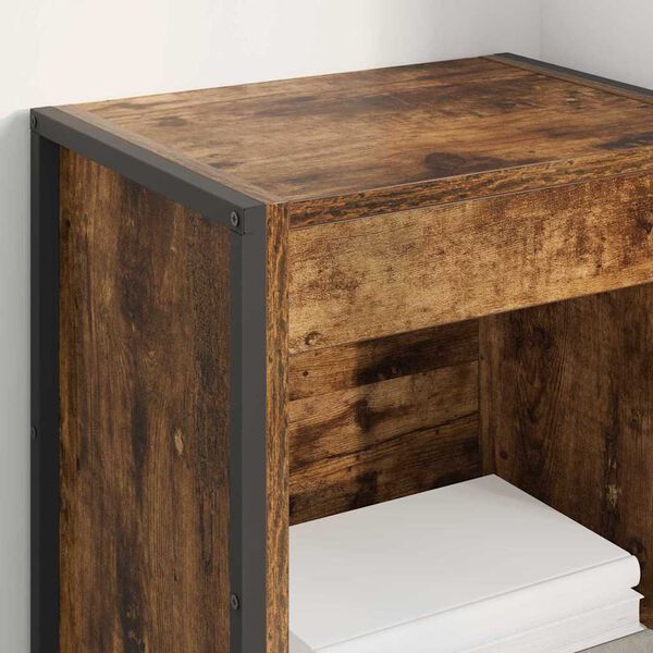 vidaXL Boekenkast Rook Eik 80 x 30 x 155 cm Bewerkt hout