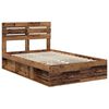 vidaXL Bedframe met hoofdeinde Oudhout 120 x 190 cm Massief grenenhout
