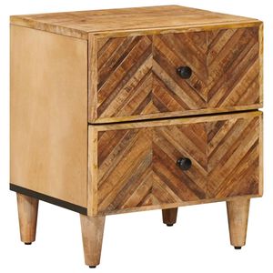 vidaXL Nachtkastje Bruin 40 x 33,5 x 46 cm Massief Mango Hout