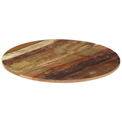 vidaXL Tafelblad rond 15-16 mm 70 cm massief gerecycled hout