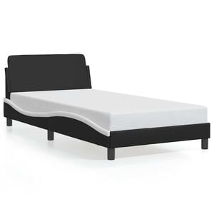 vidaXL Bedframe "Dover" kunstleer zwart en wit 100x200 cm