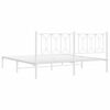 vidaXL Bedframe met hoofdbord metaal wit 183x213 cm