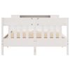 vidaXL Bed met boekenkast zonder matras grenenhout wit 135x190 cm