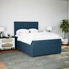 vidaXL Boxspring met matras fluweel blauw 140x190 cm