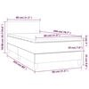 vidaXL Boxspring met matras en LED fluweel donkergroen 80x200 cm