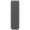 vidaXL Hoge kast 74x35x117 cm massief grenenhout grijs
