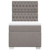 vidaXL Boxspring met matras stof taupe 80x200 cm