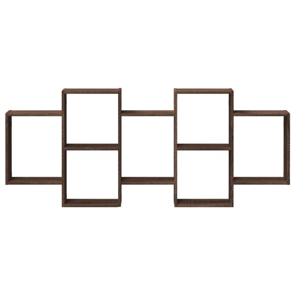 vidaXL Wandschap 159x18x65 cm bewerkt hout bruin eikenkleurig