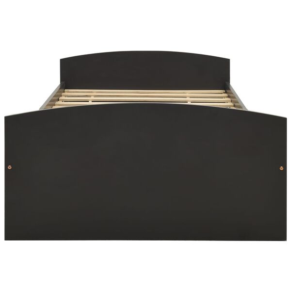 vidaXL Bedframe met 2 lades massief grenenhout grijs 90x200 cm