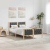 vidaXL Bedframe Donkergrijs 135 x 190 cm Massief grenenhout