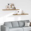 vidaXL Wandplank met opslag 2 pcs Bruin 120 x 23,5 x 4 cm Bewerkt hout