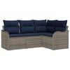 vidaXL Tuin Sofa Set Grijs poly rattan