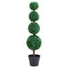 vidaXL Kunstplant met pot buxus bolvorming 90 cm groen