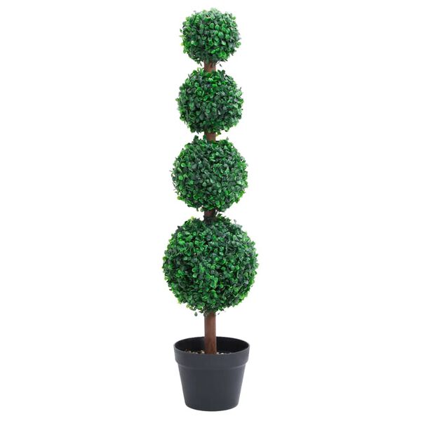 vidaXL Kunstplant met pot buxus bolvorming 90 cm groen