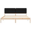 vidaXL Bedframe met Gevoerd Hoofdgedeelte Zwart 180 x 200 cm