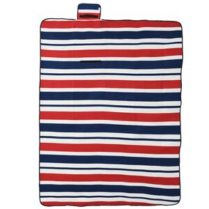 vidaXL Picknickkleed opvouwbaar strepen 200x150 cm fluweel blauw rood