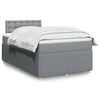 vidaXL Boxspring met matras stof lichtgrijs 120x200 cm