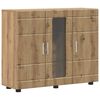 vidaXL Houten Kast Artisan Eiken Bewerkt hout