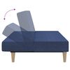 vidaXL Slaapbank 2-zits met hocker stof blauw
