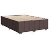 vidaXL Boxspring met matras stof donkerbruin 140x190 cm